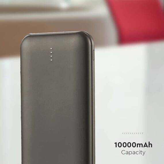 POWER BANK 10000MAH CU CABLU 30CM TIP C - GRI ANTRACIT - 7- Roveli
