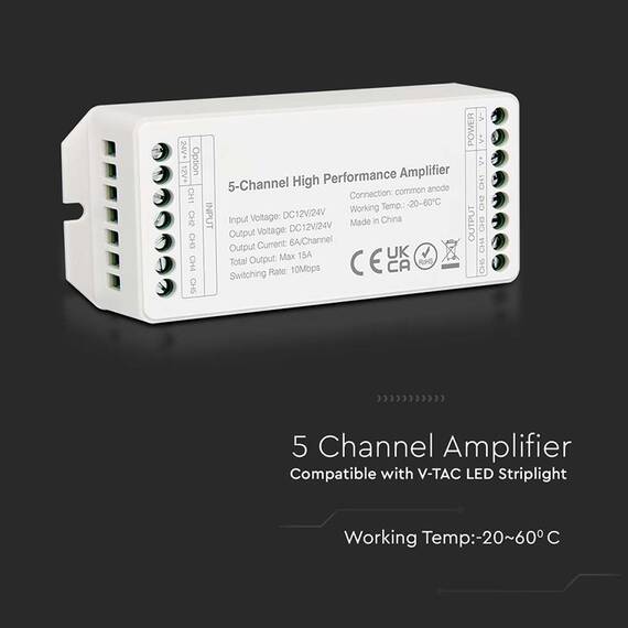 AMPLIFICATOR BANDA LED 5 CANALE 15A - 4- Roveli