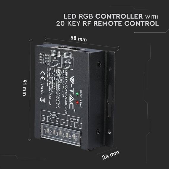 CONTROLLER BANDA LED RGB 20 BUTOANE - 7- Roveli