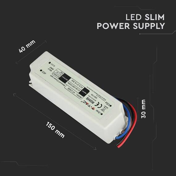 SURSA ALIMENTARE SLIM 12V 30W 2.5A IP67 - 5- Roveli