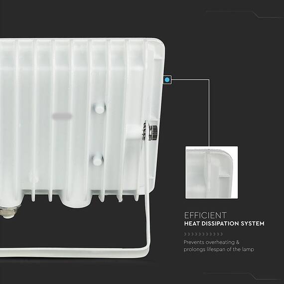REFLECTOR LED SMD 30W 6500K IP65 - ALB - 8- Roveli