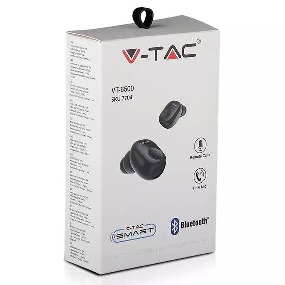 CASCA BLUETOOTH EAR BUDS 55MAH - NEGRU - 3- Roveli
