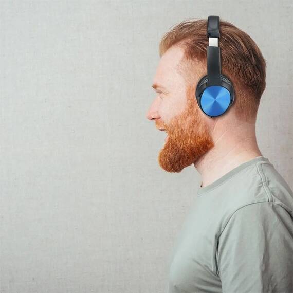 CASCA WIRELESS BLUETOOTH - ALBASTRU - 3- Roveli