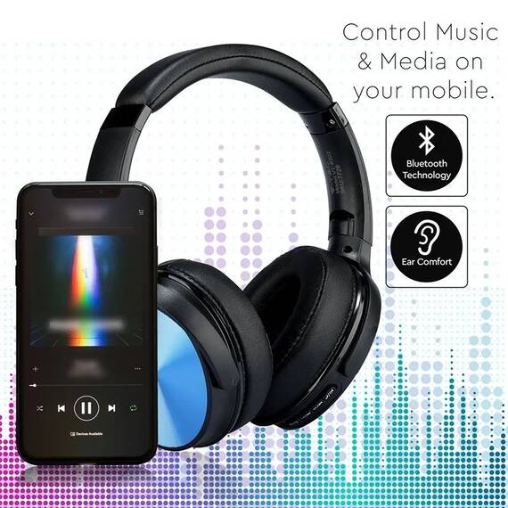 CASCA WIRELESS BLUETOOTH - ALBASTRU - 8- Roveli