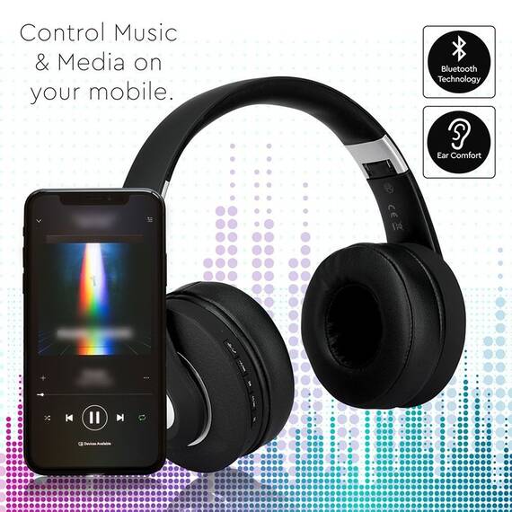 CASCA WIRELESS BLUETOOTH/MSD - NEGRU - 6- Roveli