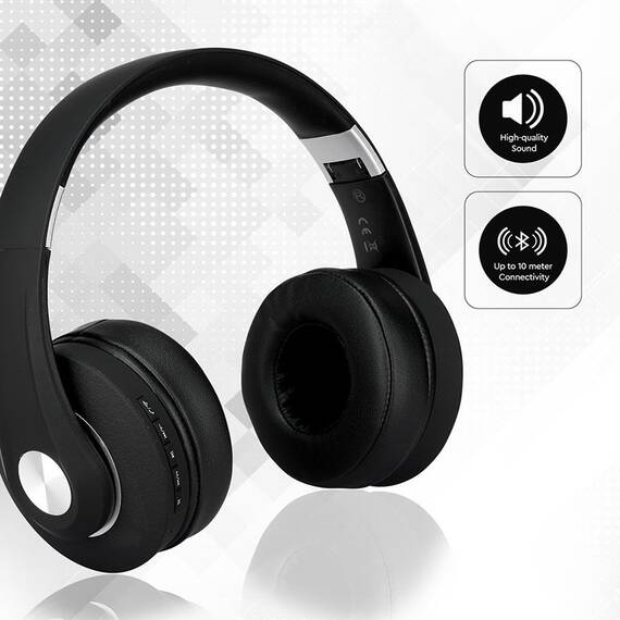CASCA WIRELESS BLUETOOTH/MSD - NEGRU - 8- Roveli