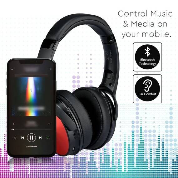 CASCA WIRELESS BLUETOOTH - ROSU - 8- Roveli