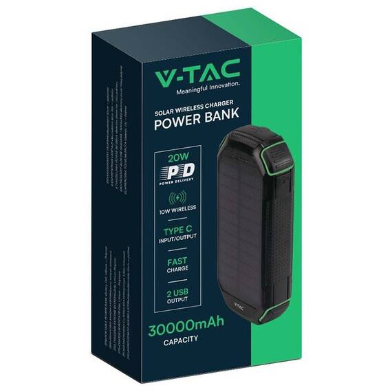 POWER BANK 30000MAH CU INCARCARE SOLARA - 4- Roveli