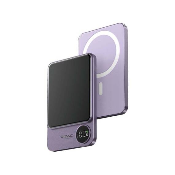 POWER BANK ULTRA SLIM 5000MAH WIRELESS FAST CHARGING - - Roveli