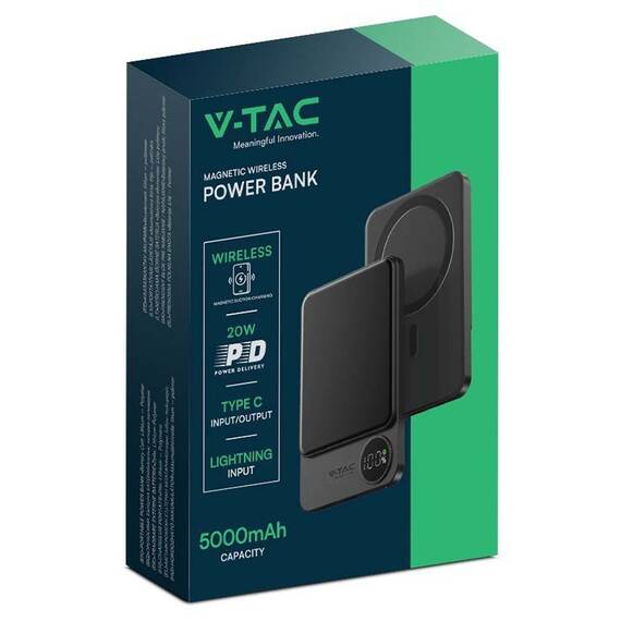 POWER BANK ULTRA SLIM 5000MAH WIRELESS FAST CHARGING - 3- Roveli