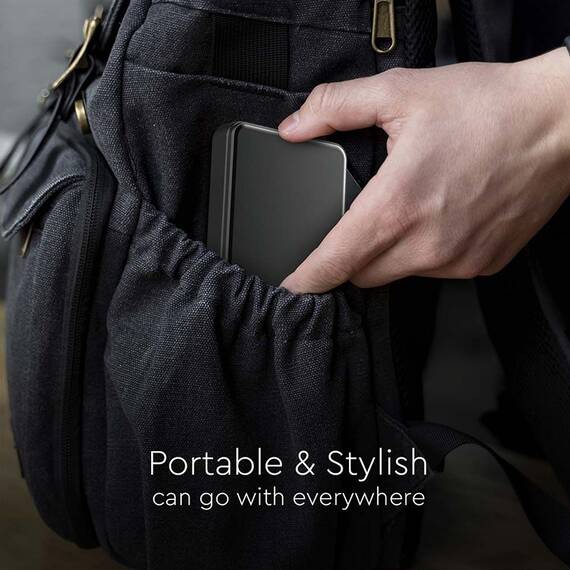 POWER BANK ULTRA SLIM 5000MAH WIRELESS FAST CHARGING - 6- Roveli