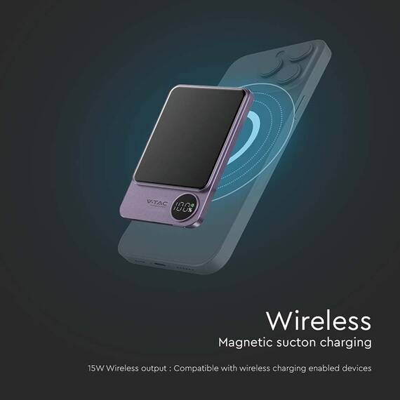 POWER BANK ULTRA SLIM 5000MAH WIRELESS FAST CHARGING - 7- Roveli