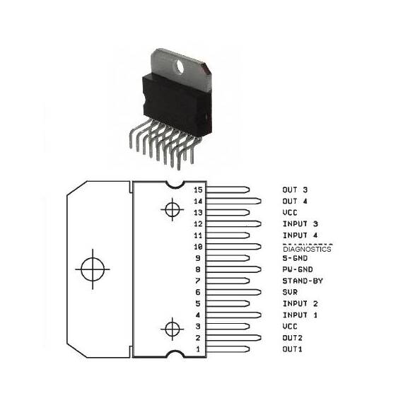 AMPLIFICATOR AUDIO AUTO 2/4 CANALE 2X35W - - Roveli