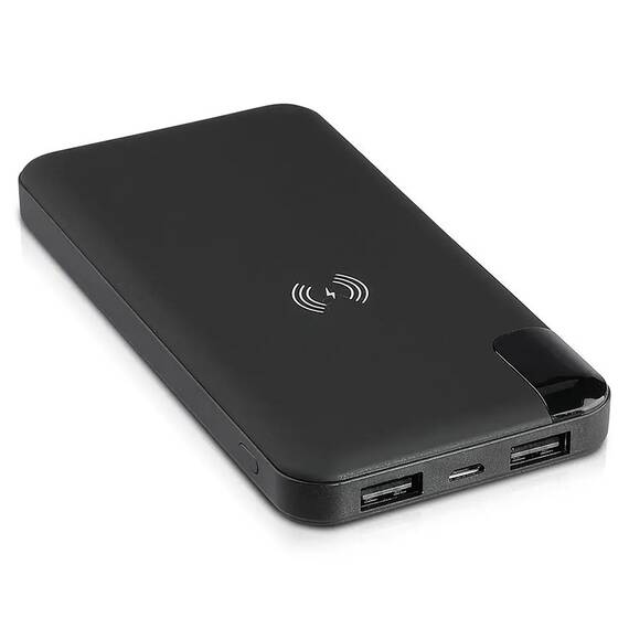 POWER BANK 8000MAH INCARCARE WIRELESS MODEL STAND - NEGRU - 11- Roveli