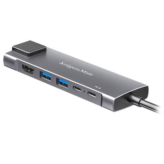 ADAPTOR HUB USB TIP C HDMI/2X USB3.0/2X USB TIP C/RJ45 - 2- Roveli