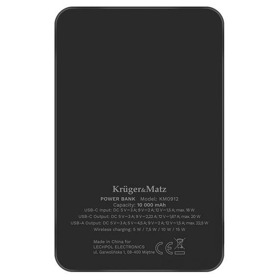 POWER BANK 10000 MAH MAG SAFE KRUGER&MATZ - 5- Roveli