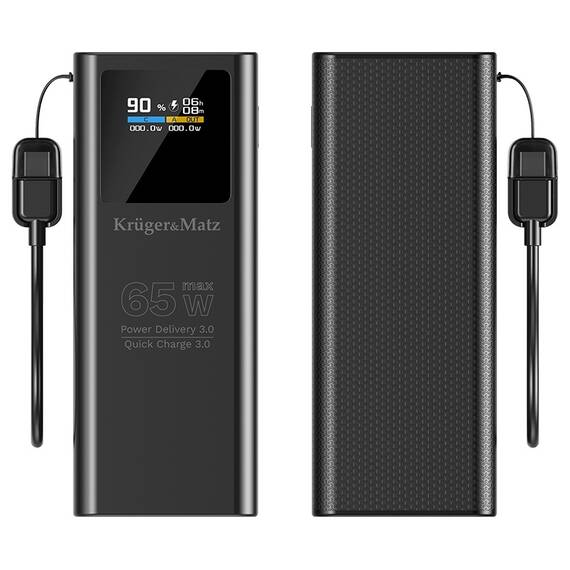POWER BANK 20000 MAH LI-ION 65W QC PD KRUGER&MATZ - 5- Roveli