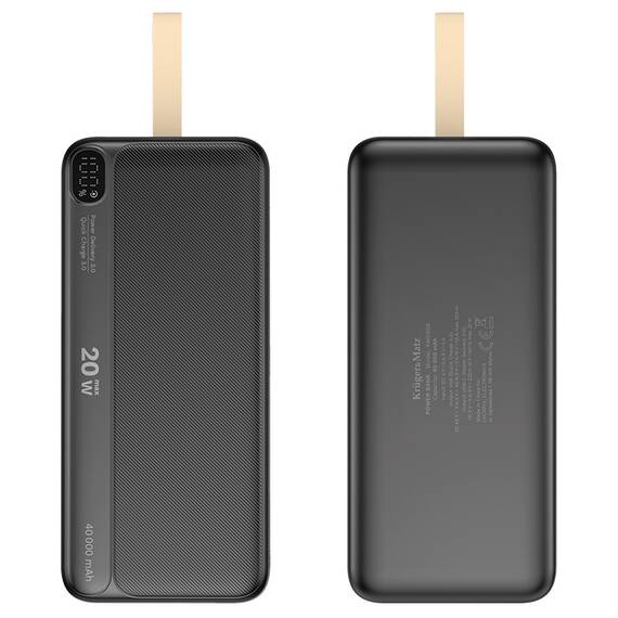 POWER BANK 40000MAH LI-ION QC PD KRUGER&MATZ - 6- Roveli