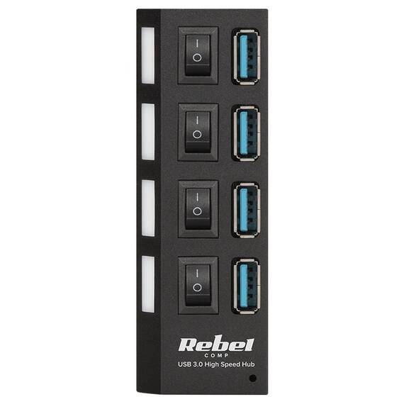 HUB USB 3.0 4 PORTURI REBEL - 3- Roveli