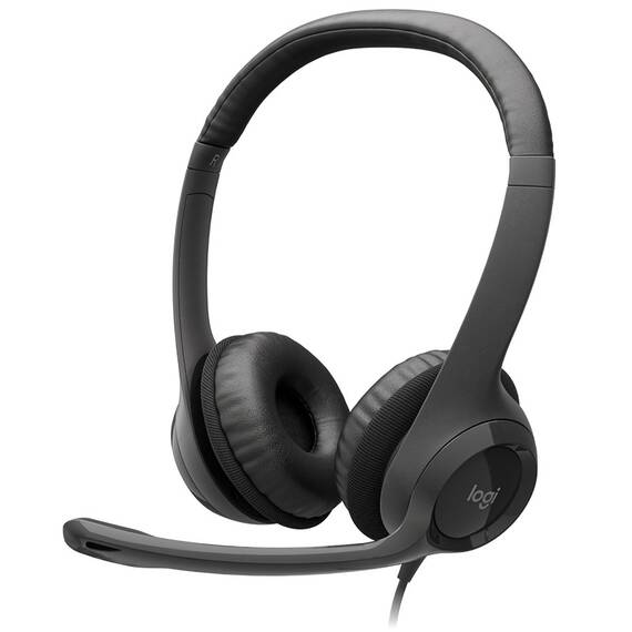 CASTI CU MICROFON USB H390 LOGITECH - 2- Roveli