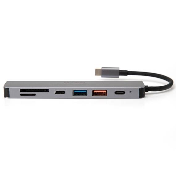 HUB 7 IN 1 USB-C PD 100W ALUMINIU PLATINET - 4- Roveli
