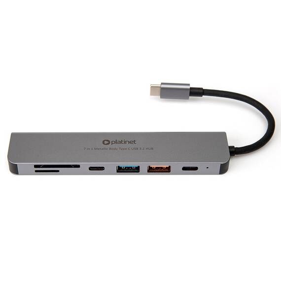 HUB 7 IN 1 USB-C PD 100W ALUMINIU PLATINET - 5- Roveli