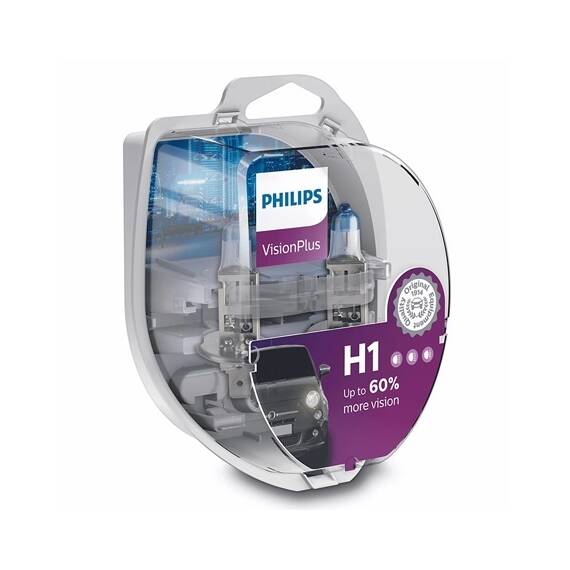 SET 2 BECURI AUTO H1 VISION PLUS PHILIPS - - Roveli