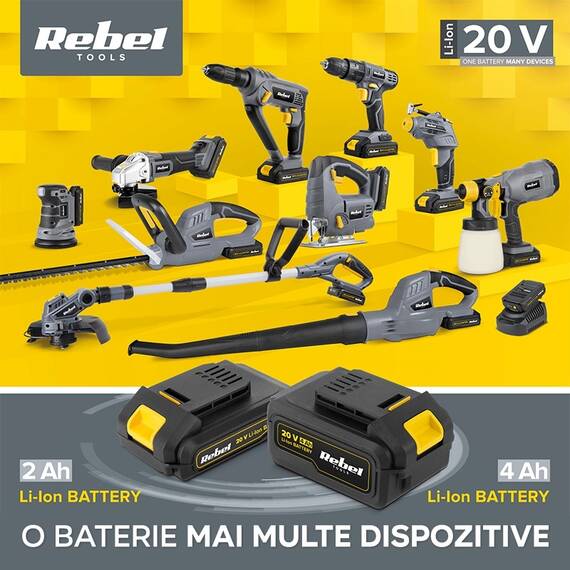 ACUMULATOR UNIVERSAL SCULE REBEL 20V 4A - 4- Roveli