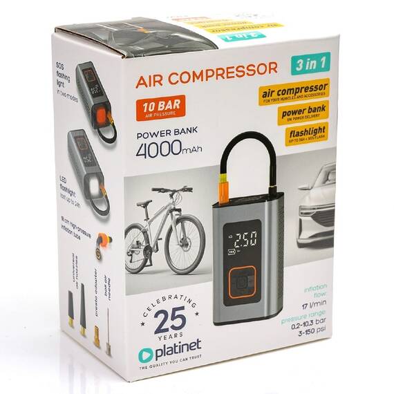 COMPRESOR AUTO ACUMULATOR 4000MAH 10 BAR PLATINET - 9- Roveli