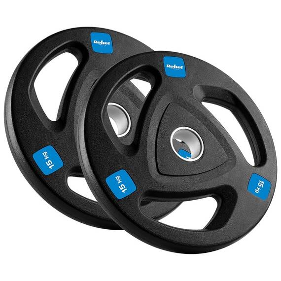 DISC GREUTATE FONTA CAUCIUCATA SET 2 X 15 KG REBEL ACTI - 2- Roveli