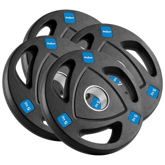 DISC GREUTATE FONTA CAUCIUCATA SET 4 X 5 KG REBEL ACTIV - 2- Roveli