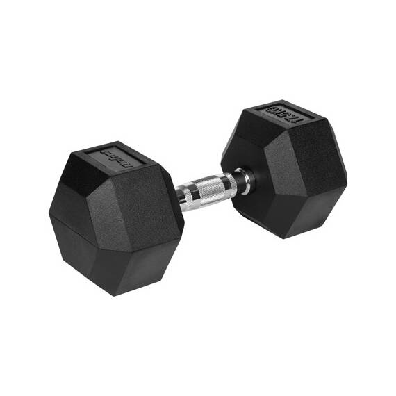 GANTERA DUMBBELL HEX FONTA CAUCIUCATA 17.5KG REBEL ACTI - - Roveli