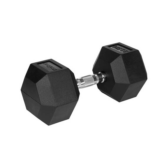 GANTERA DUMBBELL HEX FONTA CAUCIUCATA 22.5KG REBEL ACTI - - Roveli