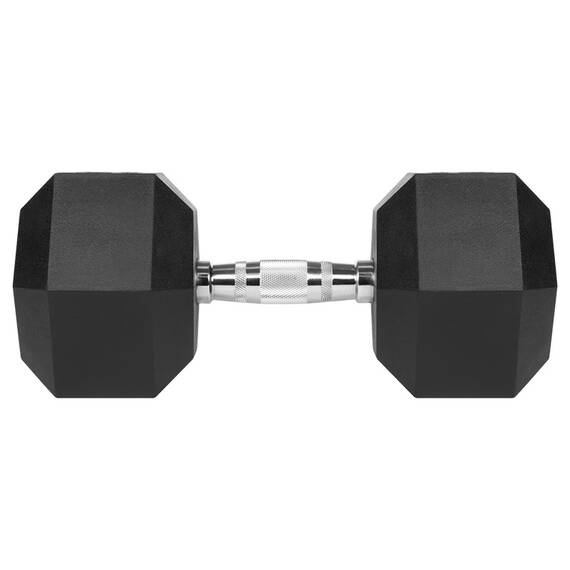 GANTERA DUMBBELL HEX FONTA CAUCIUCATA 27.5KG REBEL ACTI - 3- Roveli