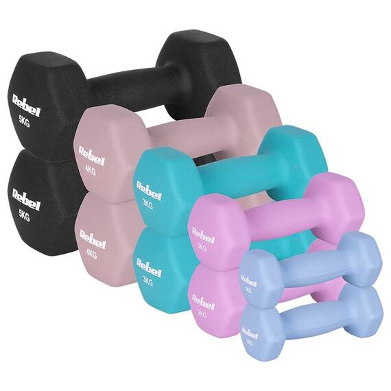 GANTERA FONTA INVELIS NEOPREN HEX SET 10 BUC 30KG REBEL - 2- Roveli