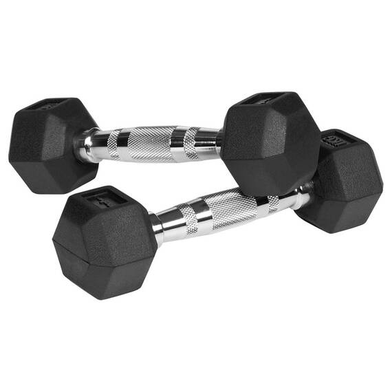 GANTERE DUMBBELL HEX FONTA CAUCIUCATA 2X1KG REBEL ACTIV - 3- Roveli