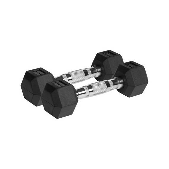 GANTERE DUMBBELL HEX FONTA CAUCIUCATA 2X2KG REBEL ACTIV - - Roveli