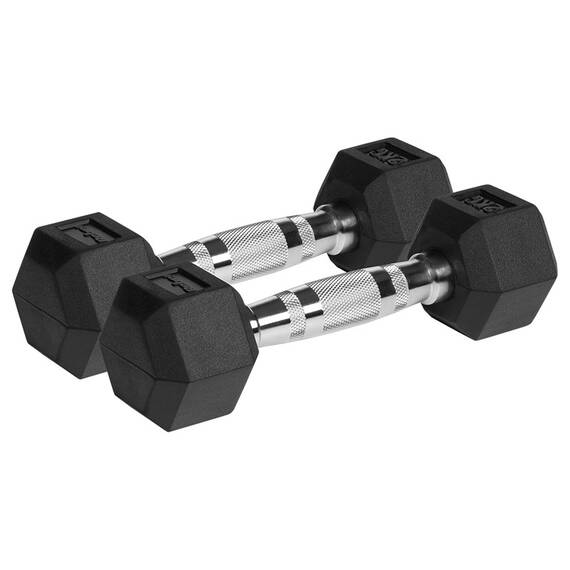 GANTERE DUMBBELL HEX FONTA CAUCIUCATA 2X2KG REBEL ACTIV - 2- Roveli