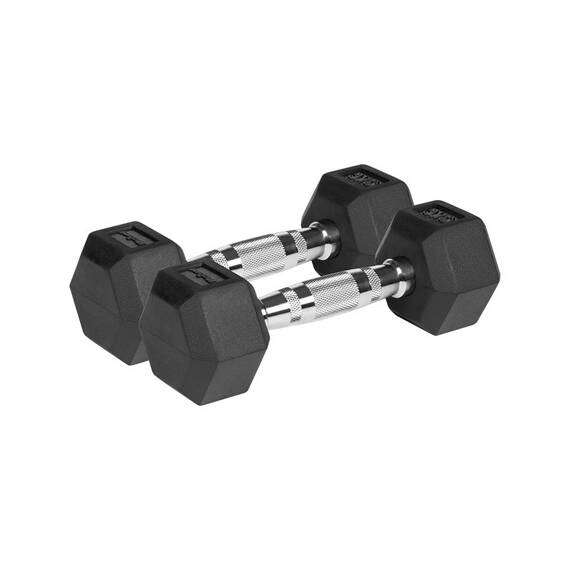GANTERE DUMBBELL HEX FONTA CAUCIUCATA 2X3KG REBEL ACTIV - - Roveli