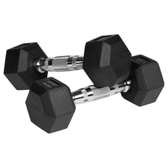 GANTERE DUMBBELL HEX FONTA CAUCIUCATA 2X3KG REBEL ACTIV - 3- Roveli