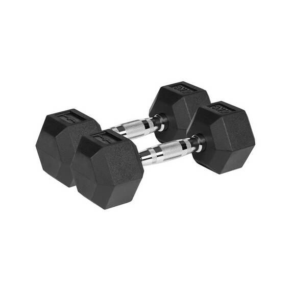 GANTERE DUMBBELL HEX FONTA CAUCIUCATA 2X4KG REBEL ACTIV - - Roveli