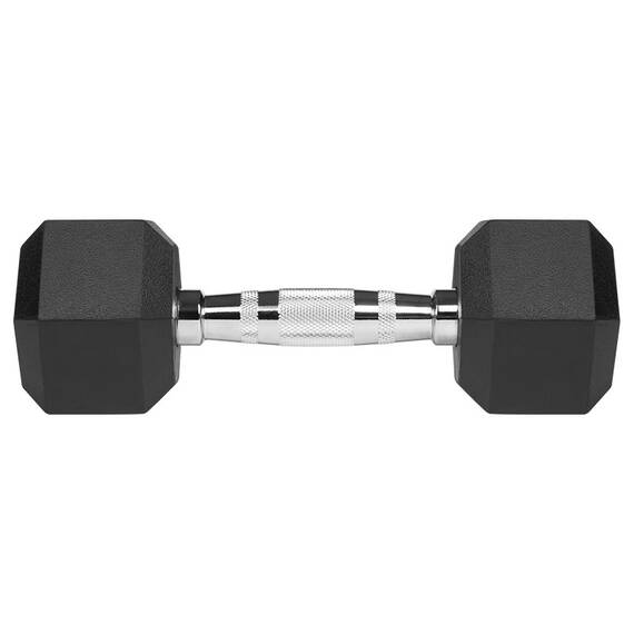 GANTERE DUMBBELL HEX FONTA CAUCIUCATA 2X4KG REBEL ACTIV - 5- Roveli