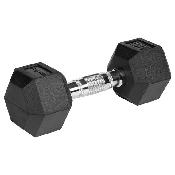 GANTERE DUMBBELL HEX FONTA CAUCIUCATA 2X8KG REBEL ACTIV - 4- Roveli