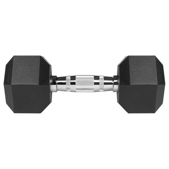 GANTERE DUMBBELL HEX FONTA CAUCIUCATA 2X8KG REBEL ACTIV - 5- Roveli