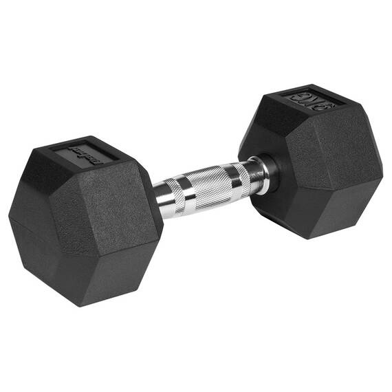 GANTERE DUMBBELL HEX FONTA CAUCIUCATA 2X9KG REBEL ACTIV - 4- Roveli