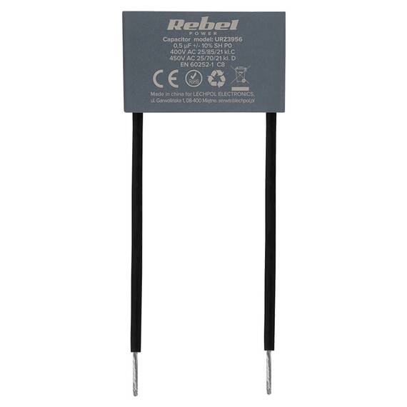 CONDENSATOR MOTOR MKSP-8 0.5UF 450V REBEL - 3- Roveli