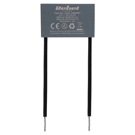 CONDENSATOR MOTOR MKSP-8 1UF 450V REBEL - 3- Roveli