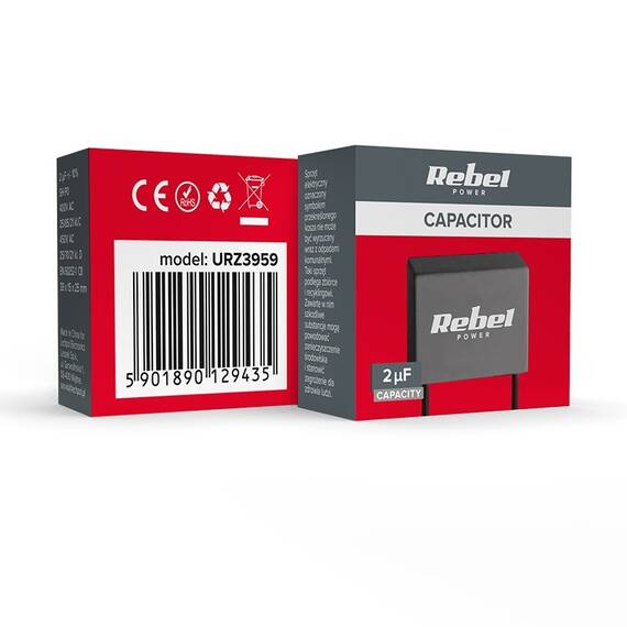 CONDENSATOR MOTOR MKSP-8 2UF 450V REBEL - 4- Roveli