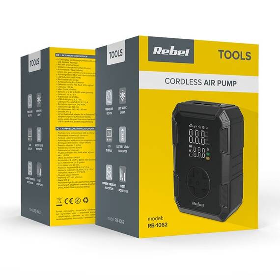 COMPRESOR PORTABIL 4000MAH REBEL - 7- Roveli