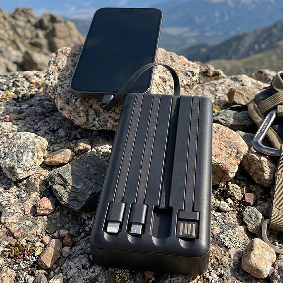 POWER BANK CU INCARCARE SOLARA 20000MAH - NEGRU - 5- Roveli